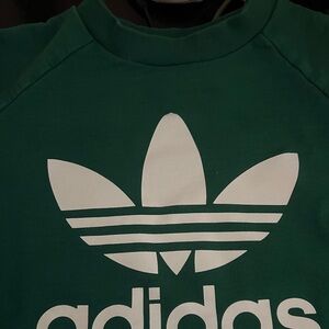 Adidas Forest Green Crewneck with White Logo